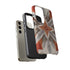 Silver Feather Compass - Impact Resistant Phone Case